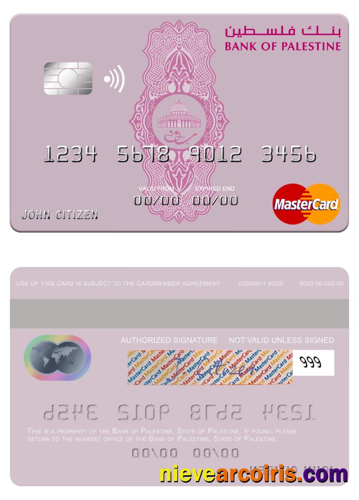 Palestine Bank of Palestine mastercard